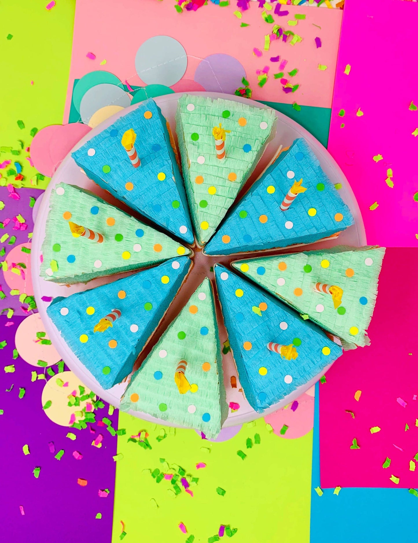 My Soiree Designs - Mini Piñata Cake Slice - Novelty Party Favor & Gift