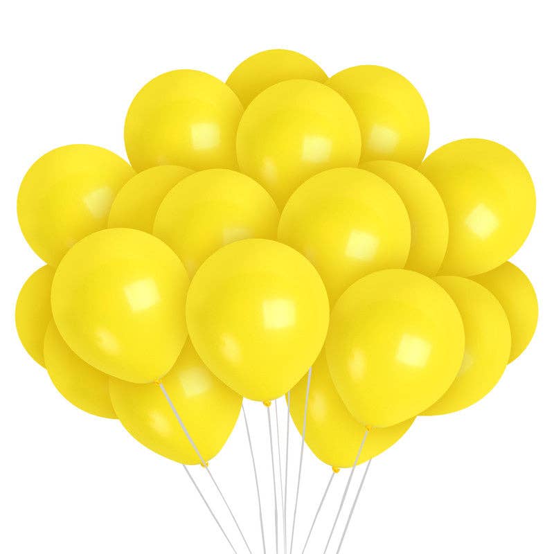 Treasures Gifted - Matte Yellow Balloons - 12 Inch Latex Balloons