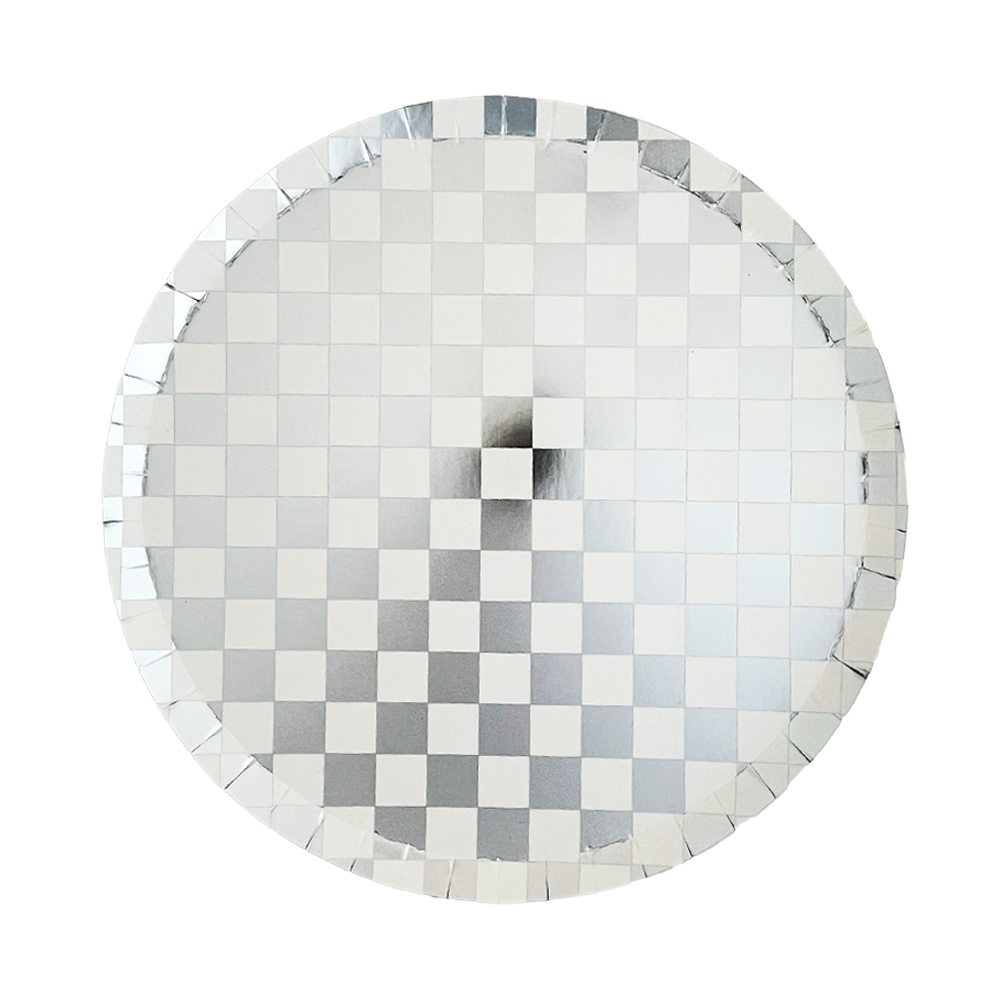 Jollity & Co. + Daydream Society - Check It! Dessert Plates - 8 Pk. - 11 Color Options