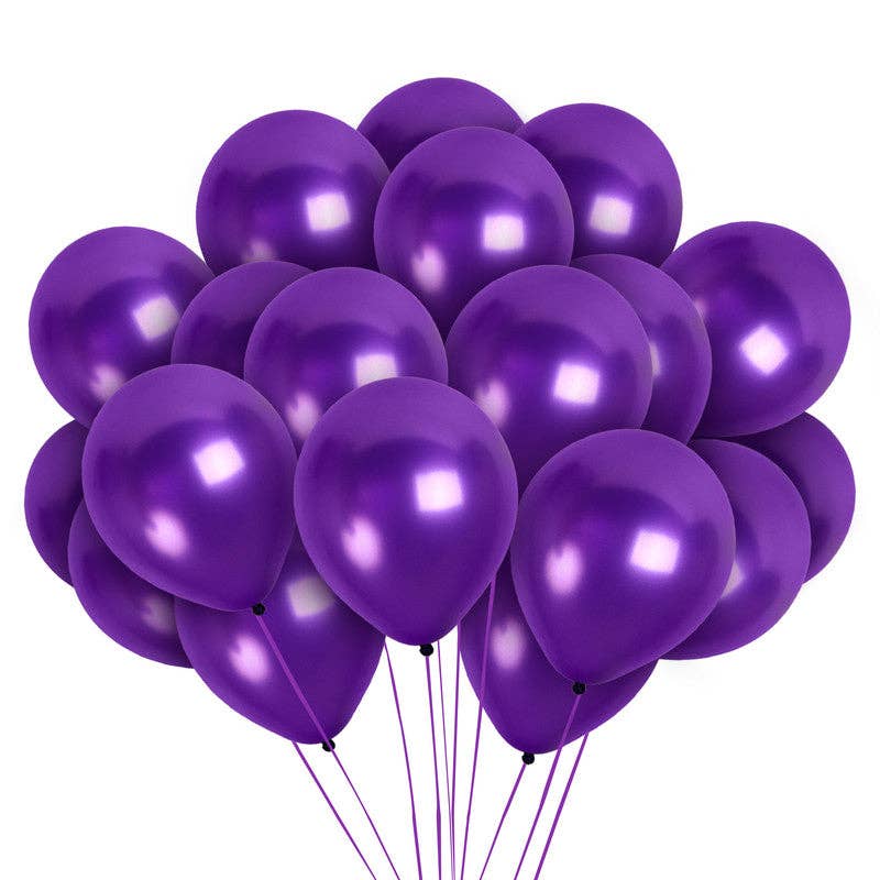 Treasures Gifted - Pearl Purple Balloons - 12 Inch Latex Balloons