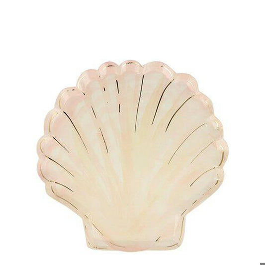 Watercolor Clam Shell Plates (set of 8)