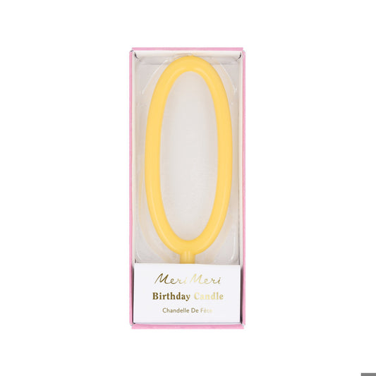 Large Slim Number 0 Candle (x 1)